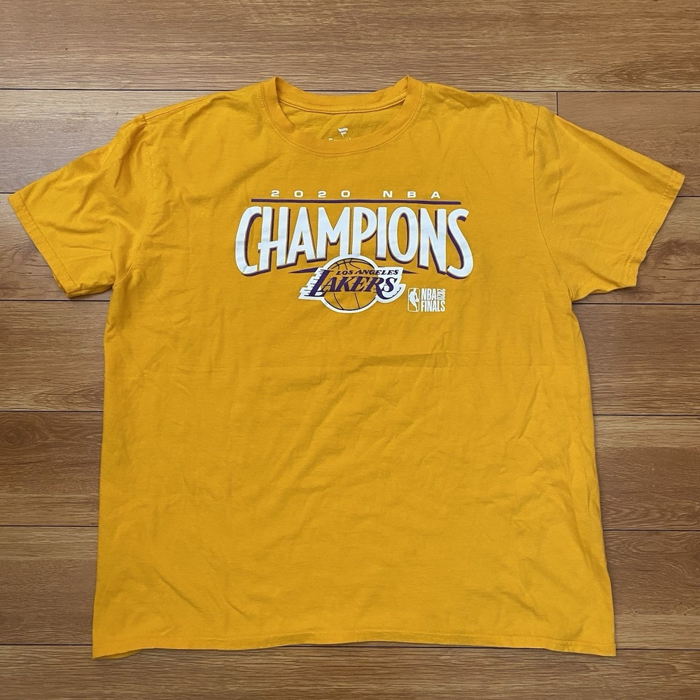 2020 LA Lakers NBA Finals Champs Player Roster Fanatics Short Sleeve T-Shirt